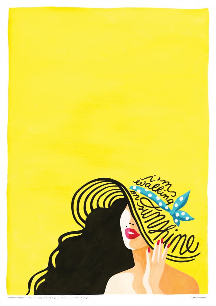 Walking On Sunshine Hat by Nour Tohme — canvas wall art
