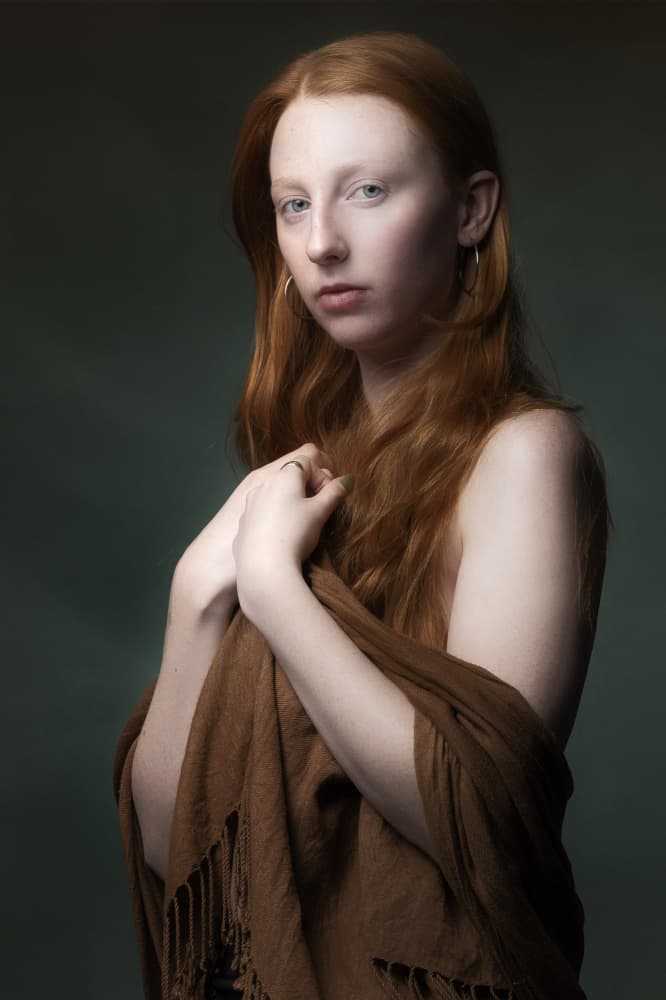 Ethereal Redhead Portrait by Jan Slotboom — canvas wall art