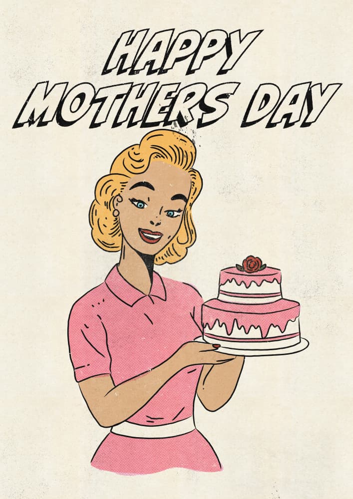 Retro Mother's Day Celebration by Nicholas — canvas wall art