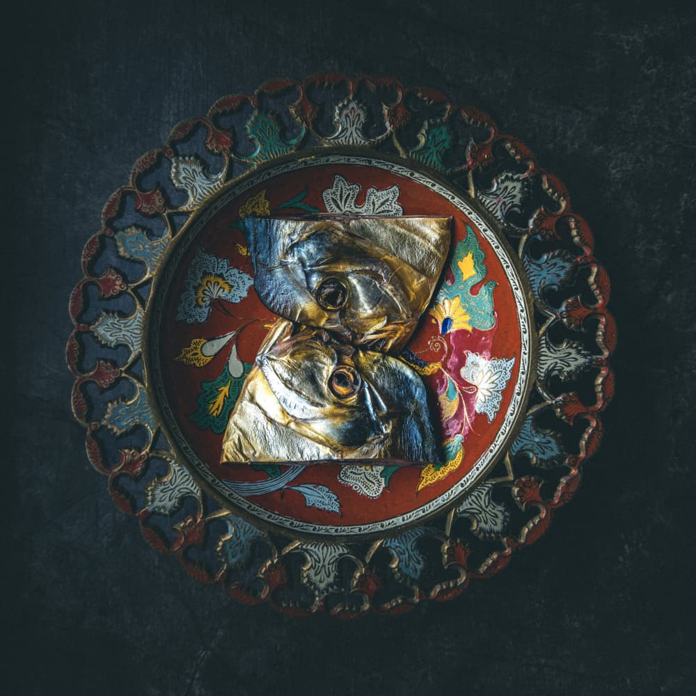 Gilded Fish Heads by Karina Aleksandrova — canvas wall art