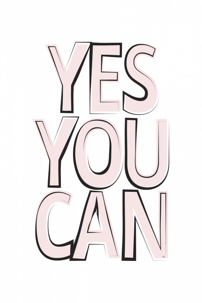 Yes You Can Motivation by Martina — canvas wall art