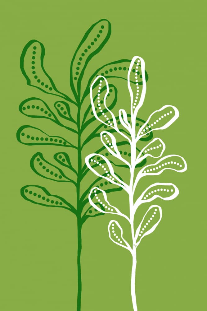 Modern Leaf Duo by Martina — canvas wall art