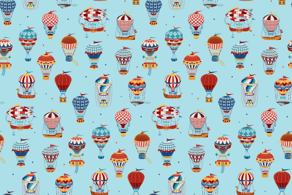 Whimsical Hot Air Balloons by Sue Skellern — canvas wall art