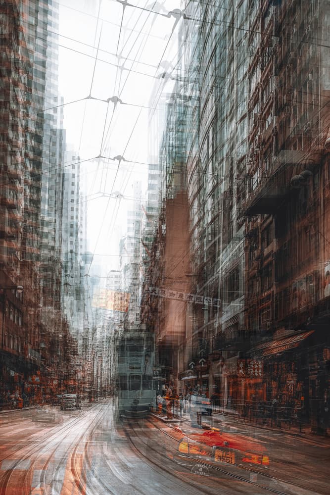 Dynamic Urban Tram by Carmine Chiriacò — canvas wall art