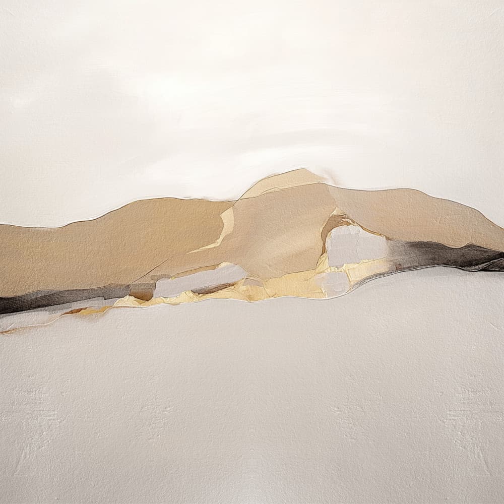 Golden Abstract Landscape by Alma — canvas wall art