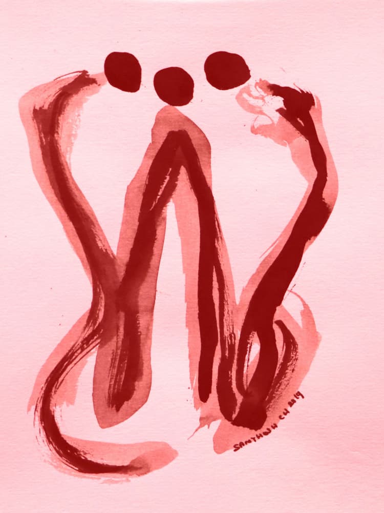 Abstract Human Connection by Santhosh ch — canvas wall art
