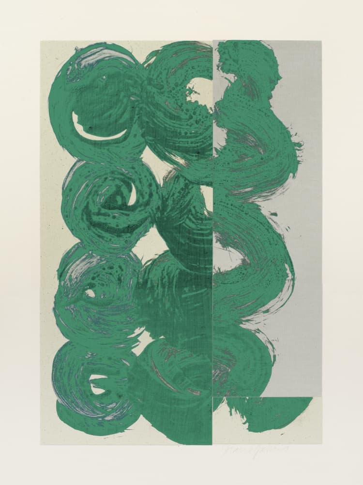 Dynamic Green Swirls by Diana Jahns — canvas wall art