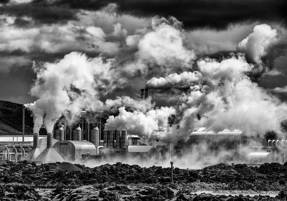 Dramatic Industrial Steam by Marc Pelissier — canvas wall art