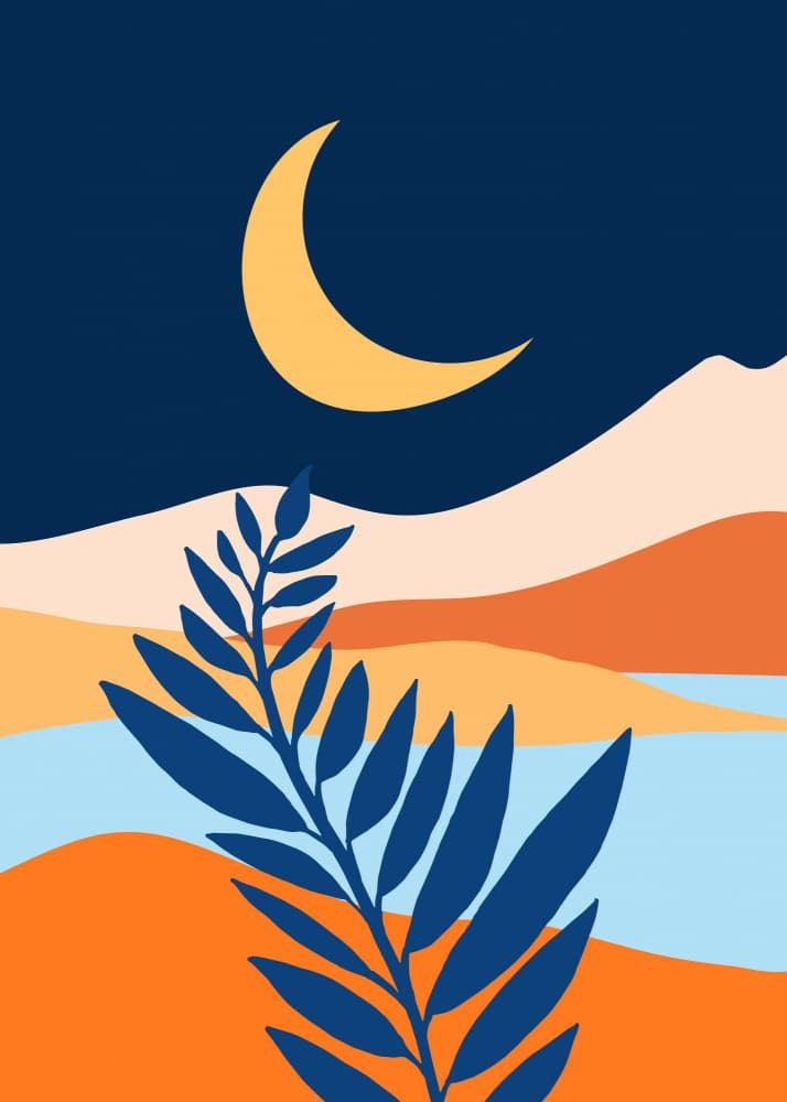 Moonlit Mediterranean Blue by Kristian Gallagher — canvas wall art
