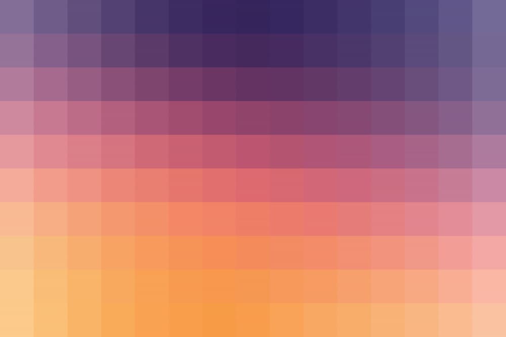 Pixel Sunset Gradient by amini54 — canvas wall art