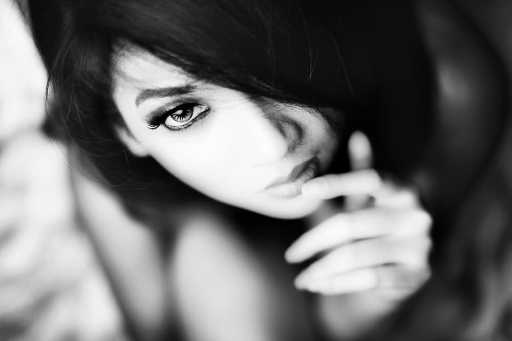 Mysterious Black White Gaze by Hari Sulistiawan — canvas wall art
