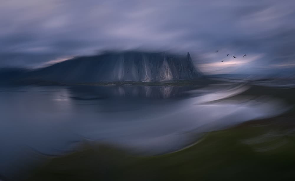 Ethereal Mountain Reflection by Aidong Ning — canvas wall art