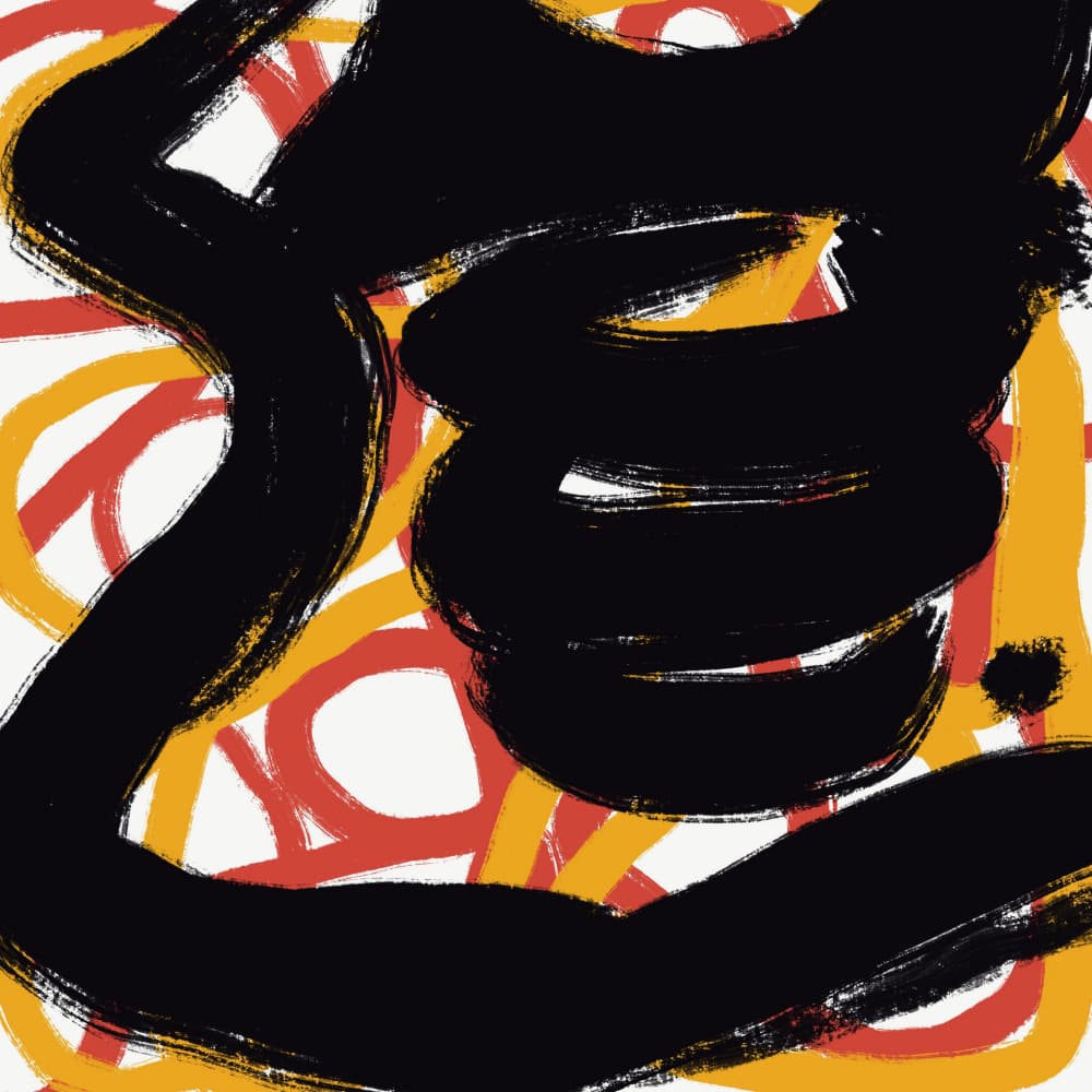 Dynamic Abstract Strokes by Little Dean — canvas wall art
