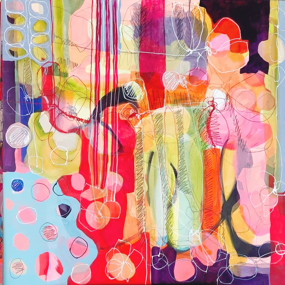 Vibrant Abstract Energy by Monika Riethmueller — canvas wall art