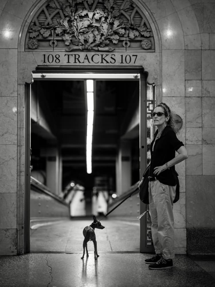Waiting At Subway Station by Jeff Wang — canvas wall art