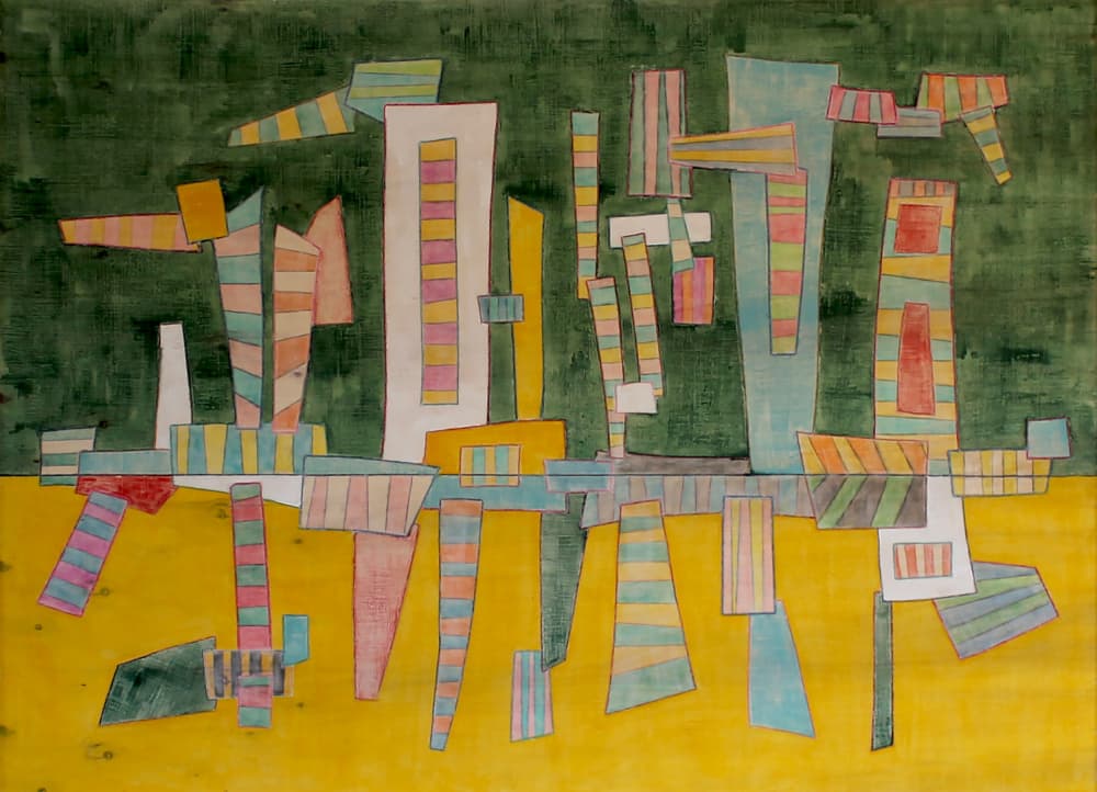 Vibrant Abstract Cityscape by andrea de ranieri — canvas wall art
