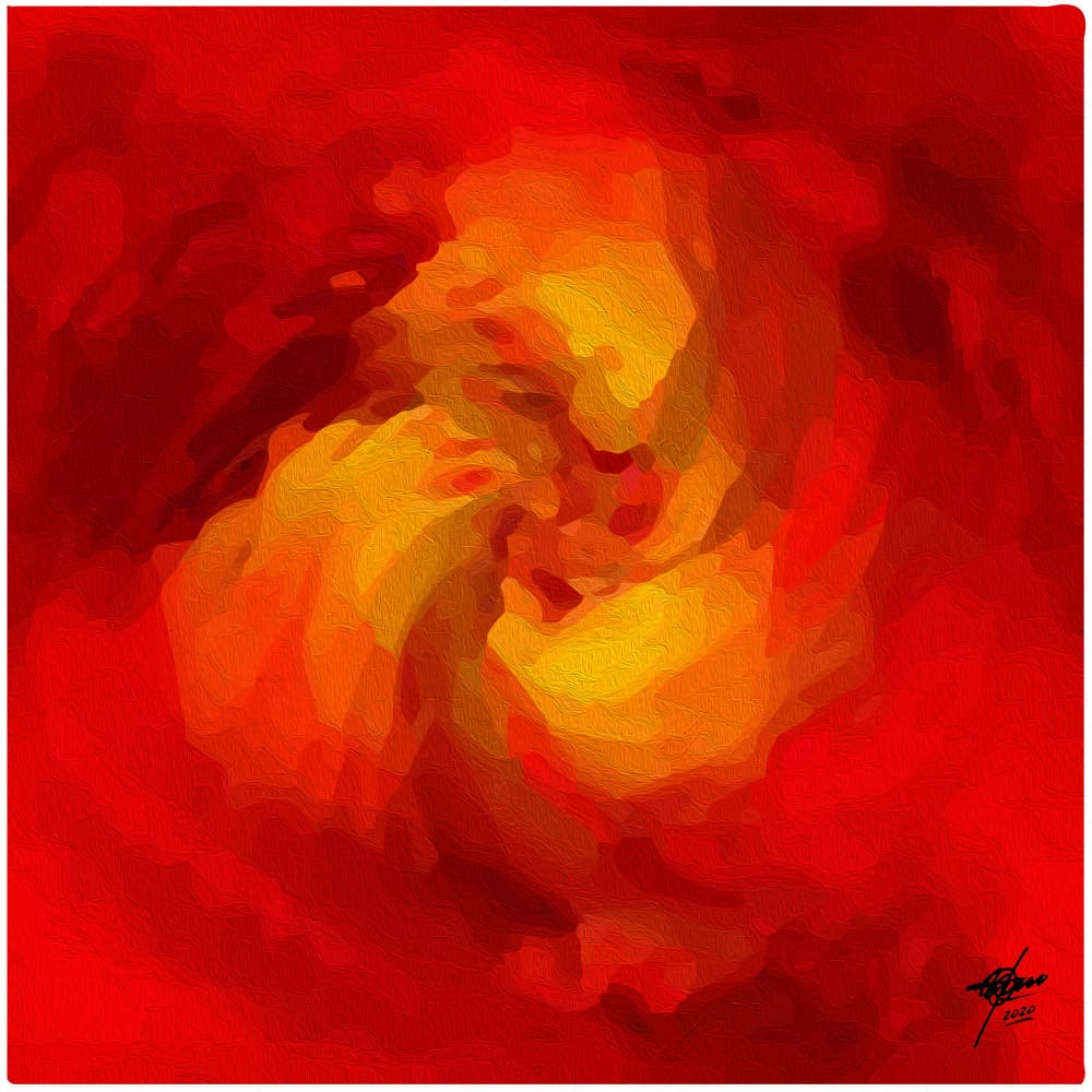 Abstract Fiery Swirl by Osvaldo Russo — canvas wall art