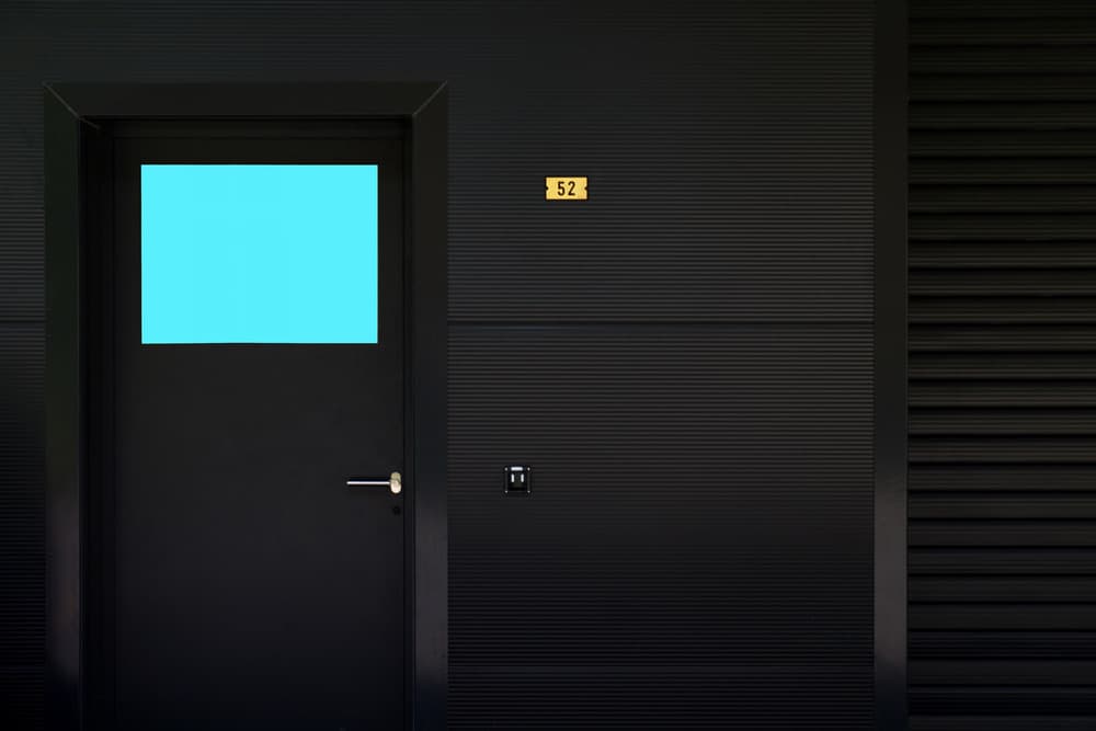 Modern Dark Door Blue Window by Streiff Marcel — canvas wall art