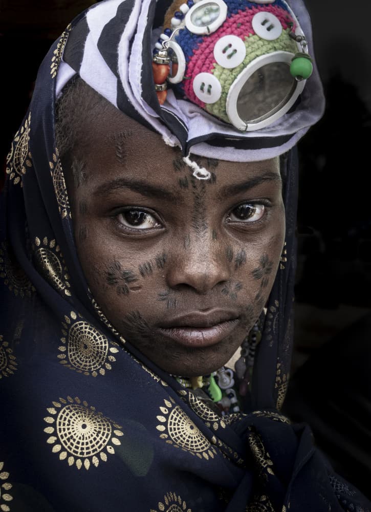 Intense Cultural Portrait by Elena Molina — canvas wall art