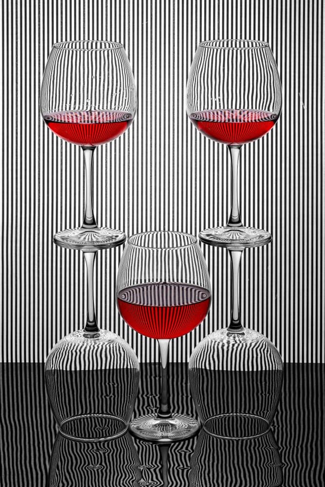 Optical Wine Illusion by Brig Barkow — canvas wall art
