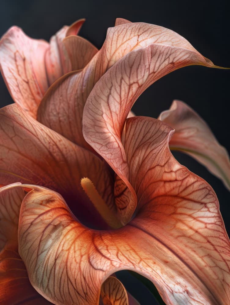Elegant Calla Bloom by Bilge Paksoylu — canvas wall art