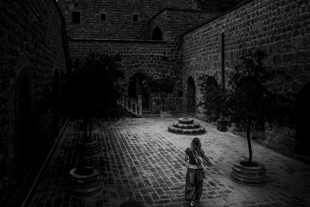 Ancient Courtyard Solitude by Ramiz Sahin — canvas wall art