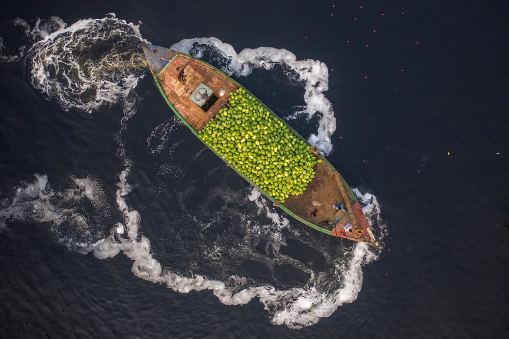 Green Watermelon Boat by Azim Khan Ronnie — canvas wall art