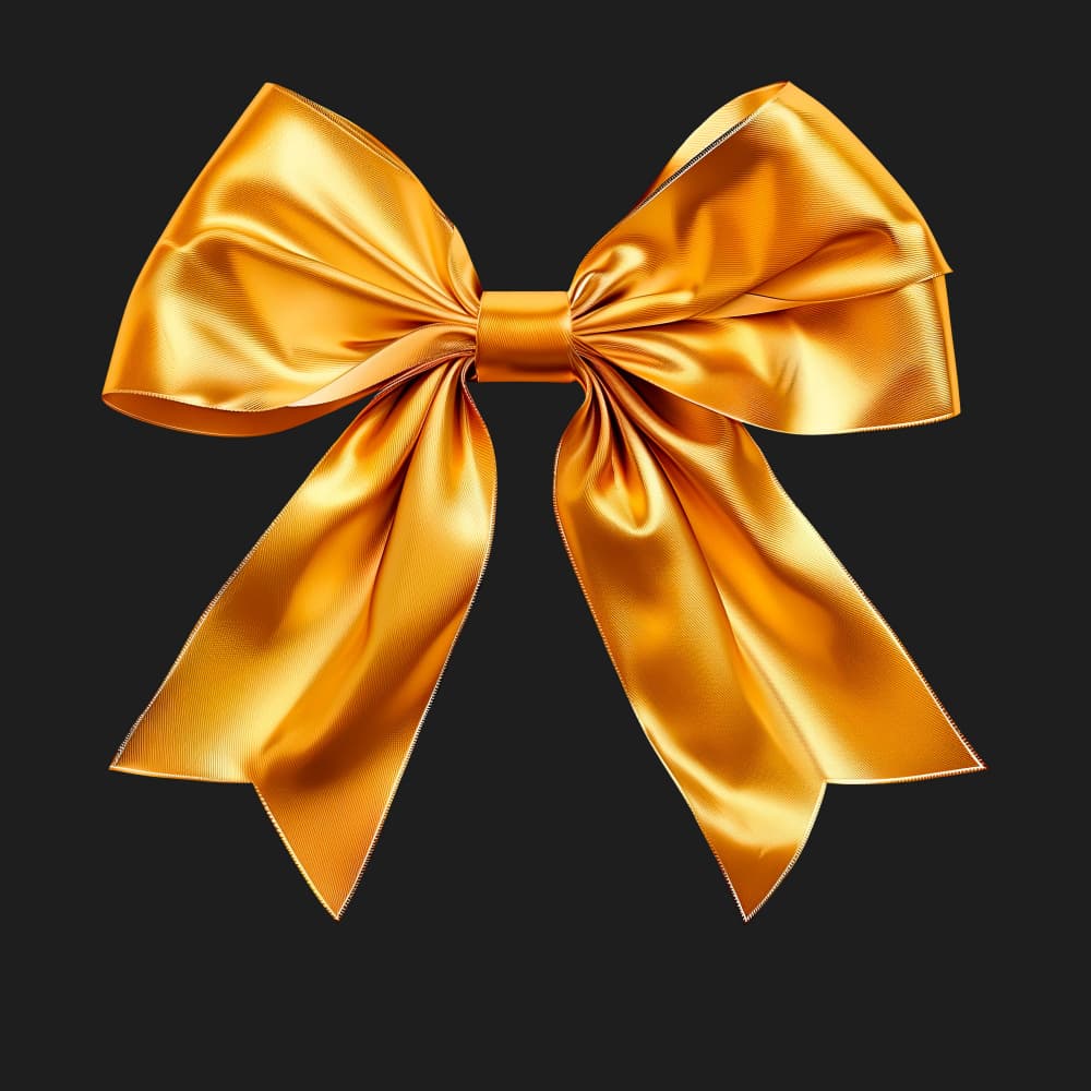 Elegant Gold Bow by Marika Barsrsind β canvas wall art