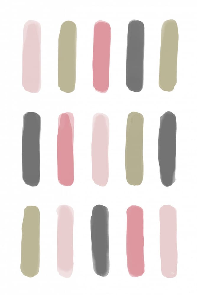 Muted Abstract Strokes by Martina — canvas wall art
