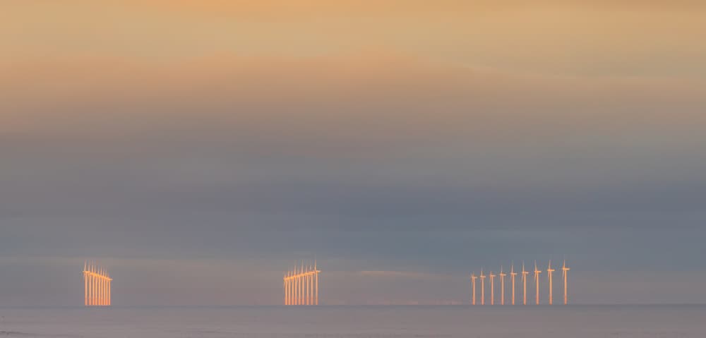 Offshore Wind Farm Sunset by Colin Dixon — canvas wall art
