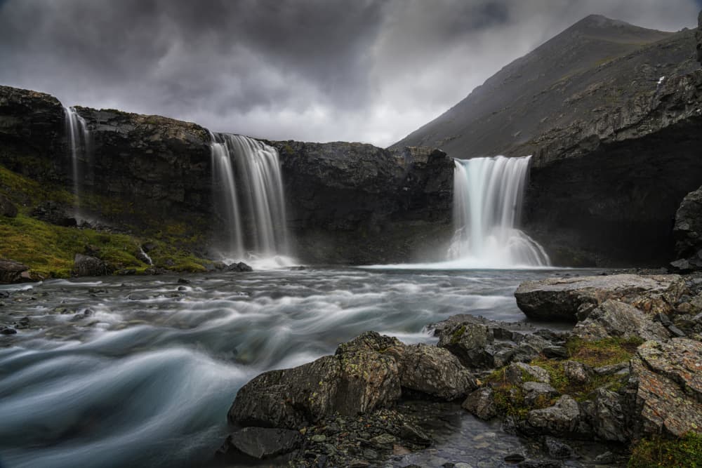 Skútafoss by John-Mei Zhong — canvas wall art