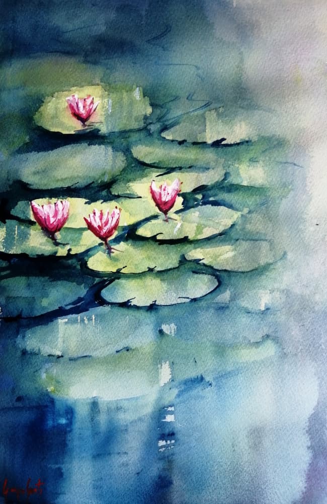 Serene Pink Lilies by Giorgio Gosti — canvas wall art