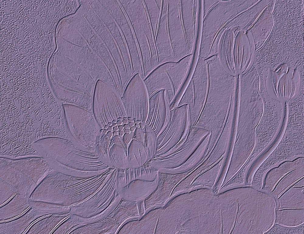 Purple Lotus Relief by Santhosh ch — canvas wall art
