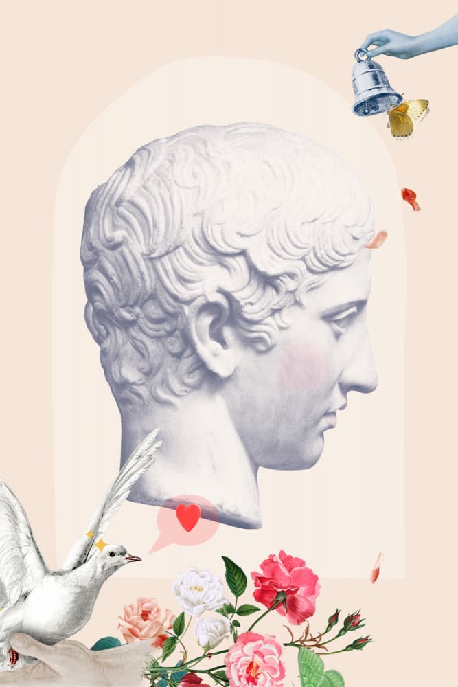 Dreamy Classical Bust by Talitha McQueen — canvas wall art