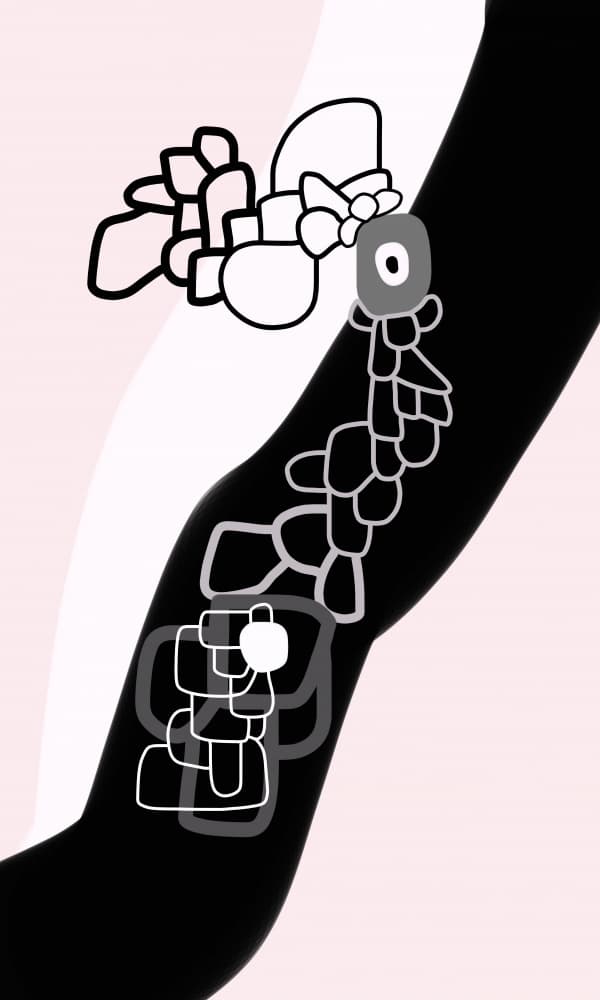 Minimalist Organic Arm by Pelin Atilla — canvas wall art