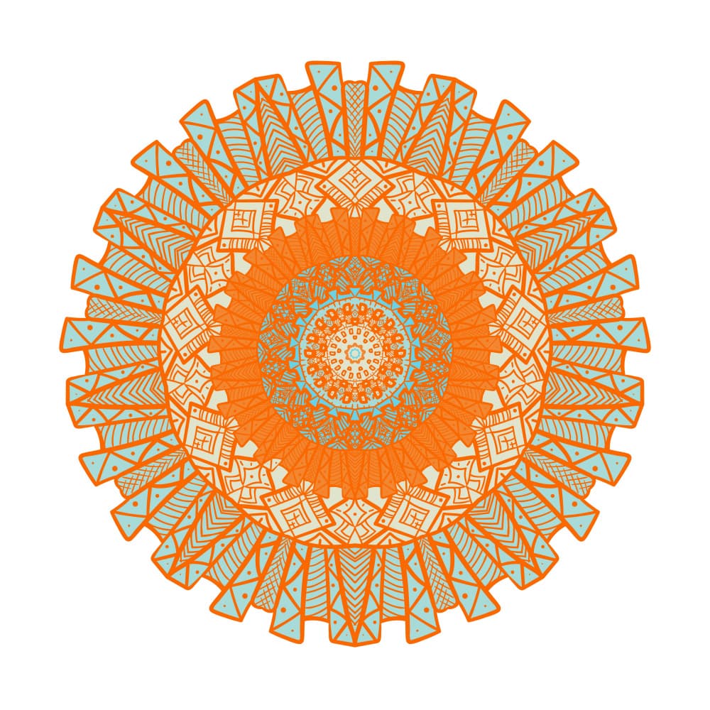 Vibrant Tribal Mandala by Marika Barsrsind β canvas wall art