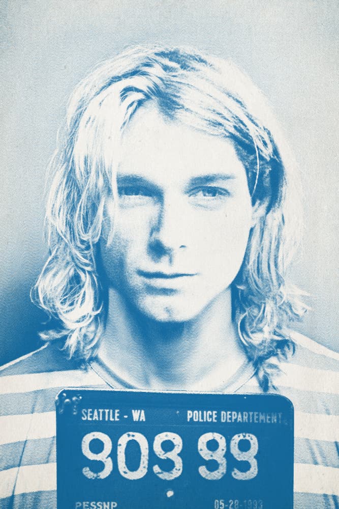 Blue Mugshot Portrait by thomas chedeville — canvas wall art