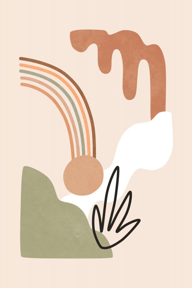 Earthy Organic Shapes by amini54 — canvas wall art