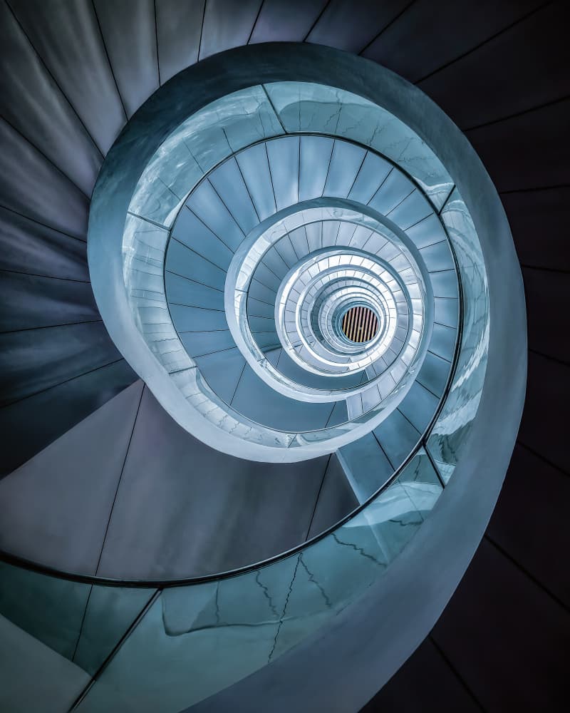 Modern Spiral Ascent by Nichole Chen — canvas wall art