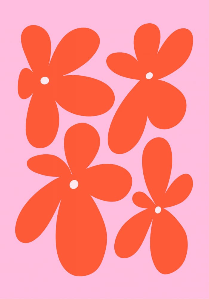 Orange Flowers by Athene Fritsch — canvas wall art