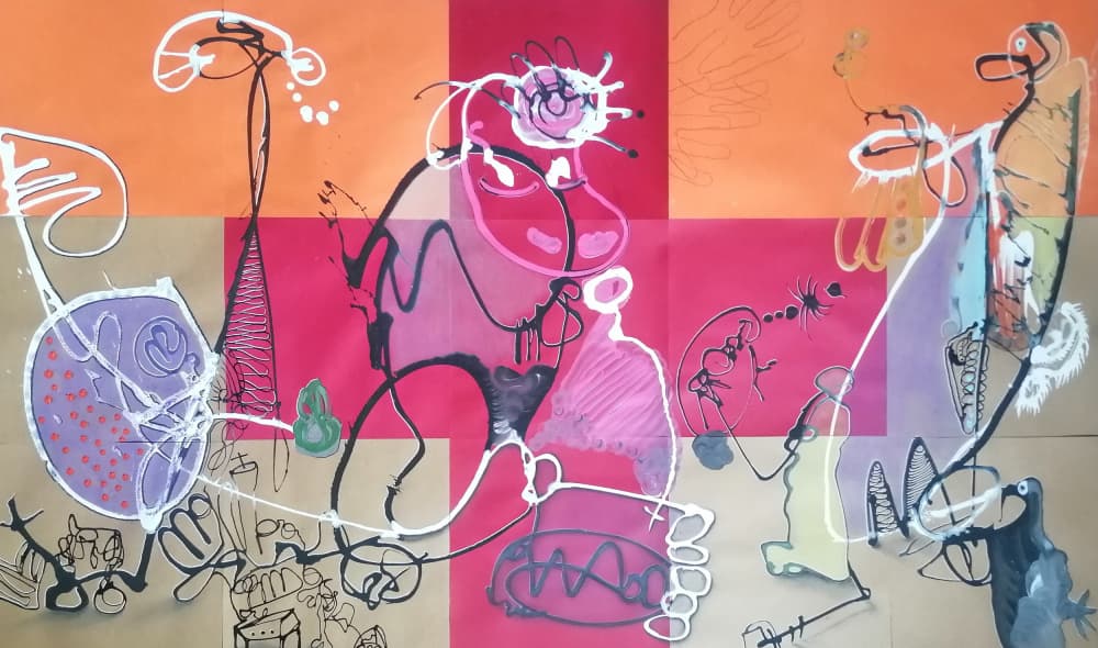 Playful Abstract Drips by Stefano Mazzolini — canvas wall art