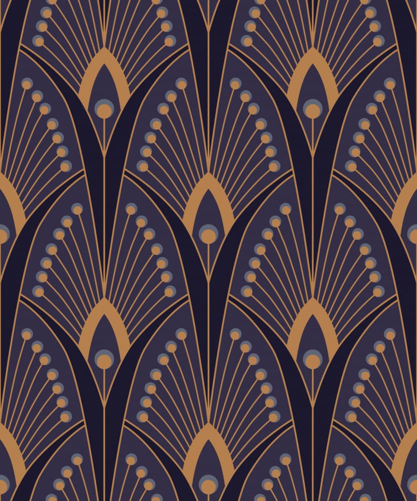 Elegant Deco Fan Pattern by Alexandra Weise — canvas wall art
