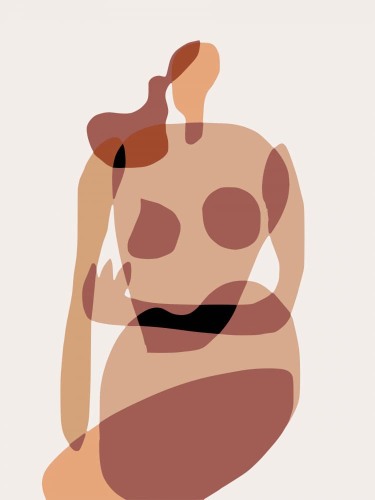 Abstract Female Form by Little Dean — canvas wall art