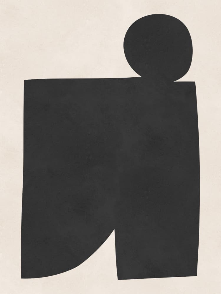 Abstract Black Forms by Vitor Costa — canvas wall art