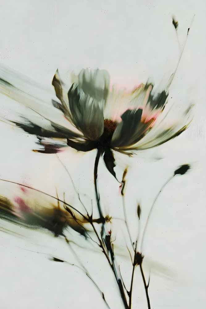 Elegant Floral Bloom by Miguel Bruzual — canvas wall art