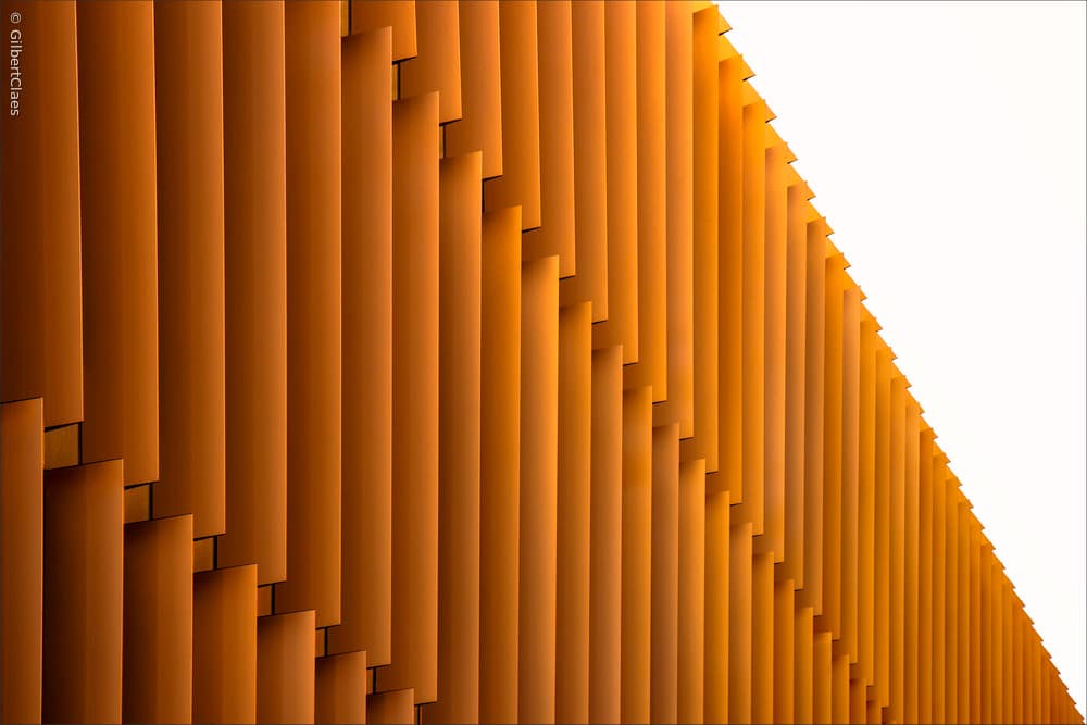 Orange Architectural Rhythm by Gilbert Claes — canvas wall art