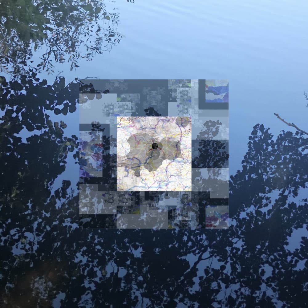 Reflected Map Overlay by Stefan Fransson — canvas wall art