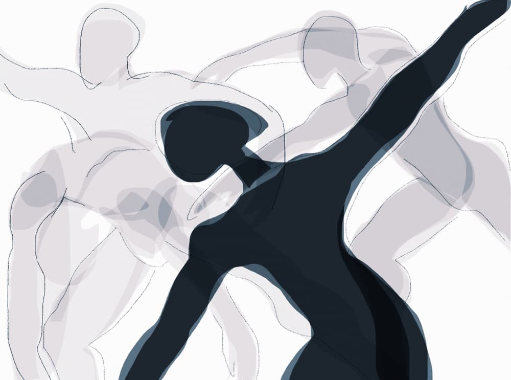 Dynamic Dance Figures by Jocelyn Wortley — canvas wall art
