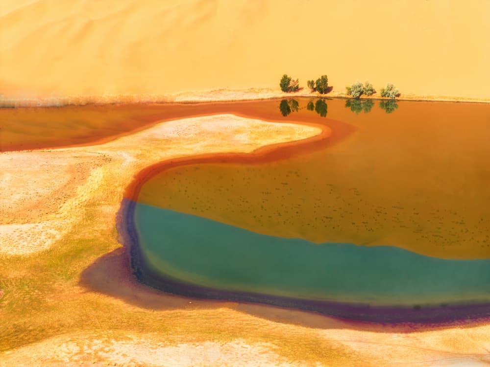 Colorful Desert Lake by MIN LI — canvas wall art