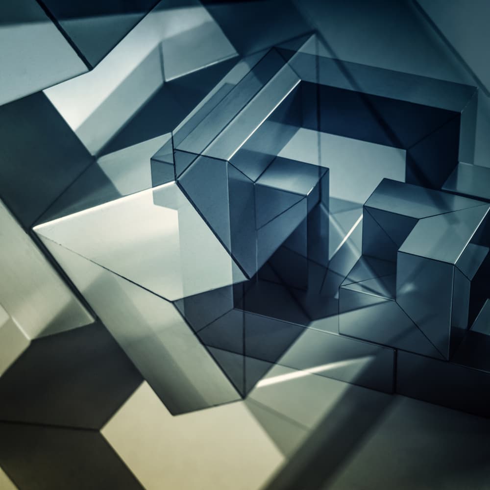 Faceted Geometric Design by Luc Vangindertael (laGrange) — canvas wall art